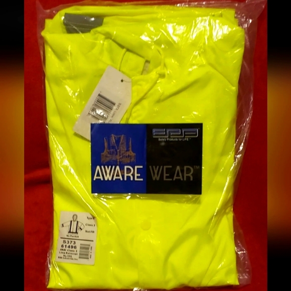 Safety Reflective Raincoat 61496 Class 3 Neon/Lime Size: XL/2XL no pockets - Picture 1 of 3